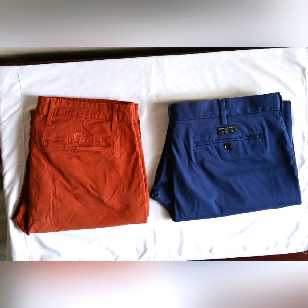 Assorted Chino Pants Banana Republic & Adriano Goldshmied Supply 38×30 Lot of 2